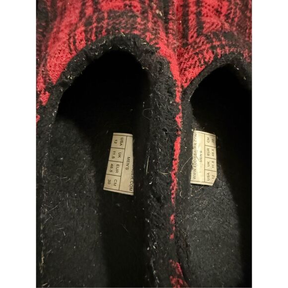 Eddie Bauer yurt plaid slippers red black 12 main image 5